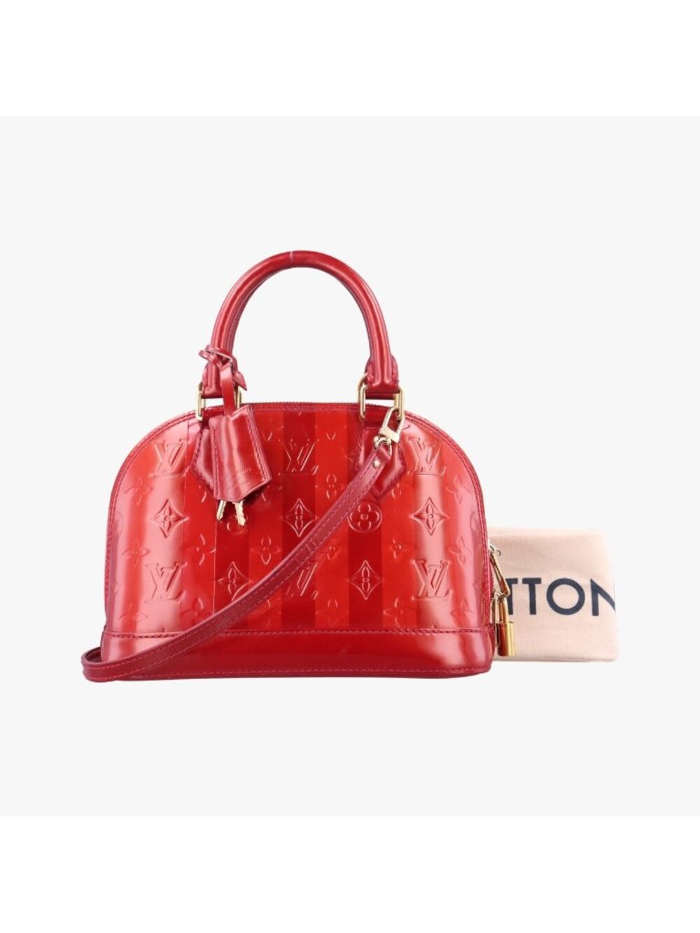 Louis Vuitton Alma BB Pomme D'amour Vernis Handbag